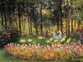 La famille de l’artiste dans le jardin Claude Monet